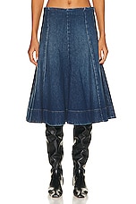 KHAITE Lennox Skirt in Archer, view 1, click to view large image.