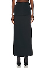 KHAITE Saxon Skirt in Black, view 1, click to view large image.