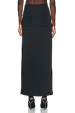 KHAITE Saxon Skirt in Black, view 4, click to view large image.