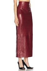 KHAITE Loxley Skirt in Oxblood, view 2, click to view large image.