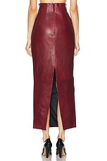 KHAITE Loxley Skirt in Oxblood, view 3, click to view large image.