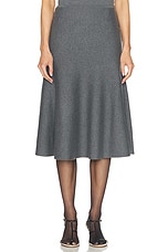 KHAITE Odil Skirt in Sterling, view 1, click to view large image.