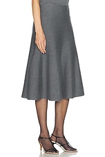 KHAITE Odil Skirt in Sterling, view 2, click to view large image.
