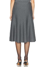 KHAITE Odil Skirt in Sterling, view 4, click to view large image.
