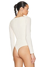 KHAITE Mara Bodysuit in Cream, view 4, click to view large image.