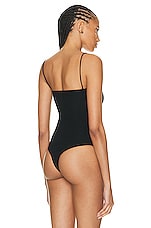 KHAITE Luza Bodysuit in Black, view 4, click to view large image.