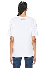 KHAITE Mae Short Sleeve Tee in White, view 3, click to view large image.
