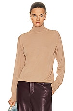 KHAITE Paco Top in Almond, view 1, click to view large image.