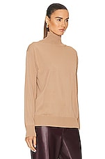 KHAITE Paco Top in Almond, view 2, click to view large image.