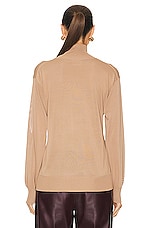 KHAITE Paco Top in Almond, view 3, click to view large image.