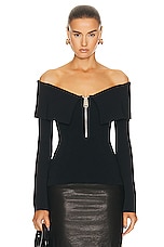 KHAITE Sevyn Top in Black, view 1, click to view large image.
