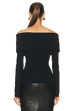 KHAITE Sevyn Top in Black, view 3, click to view large image.