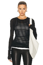 KHAITE Lenora Top in Black, view 1, click to view large image.