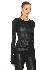 KHAITE Lenora Top in Black, view 2, click to view large image.