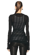 KHAITE Lenora Top in Black, view 3, click to view large image.