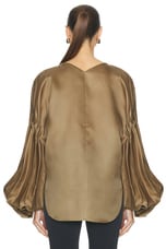 KHAITE Quico Top in Toffee, view 3, click to view large image.