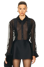 KHAITE Nori Top in Black, view 1, click to view large image.