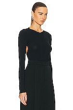 KHAITE Iskra Top in Black, view 2, click to view large image.
