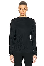 KHAITE Ciro Top in Black, view 1, click to view large image.