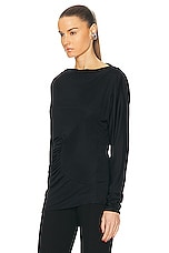 KHAITE Ciro Top in Black, view 3, click to view large image.