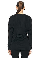 KHAITE Ciro Top in Black, view 4, click to view large image.
