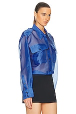 KHAITE Missa Top in Blue Iris, view 2, click to view large image.
