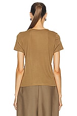 KHAITE Samson Tee in Toffee, view 3, click to view large image.