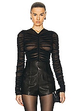 KHAITE Haven Top in Black, view 1, click to view large image.