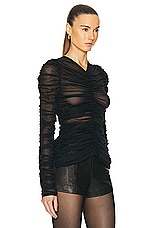 KHAITE Haven Top in Black, view 2, click to view large image.