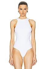 KHAITE Campagna Bodysuit in Glaze, view 2, click to view large image.