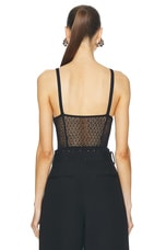 KHAITE Feli Bustier Top in Black, view 3, click to view large image.