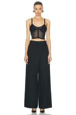 KHAITE Feli Bustier Top in Black, view 4, click to view large image.
