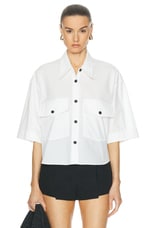 KHAITE Masha Top in White, view 1, click to view large image.