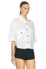 KHAITE Masha Top in White, view 2, click to view large image.