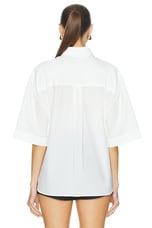 KHAITE Masha Top in White, view 3, click to view large image.