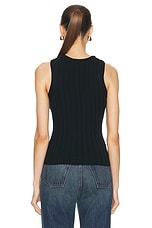 KHAITE Manu Tank Top in Black, view 3, click to view large image.
