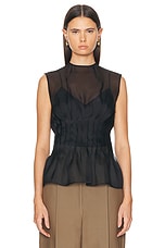 KHAITE Westin Top in Black, view 1, click to view large image.