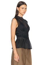 KHAITE Westin Top in Black, view 2, click to view large image.