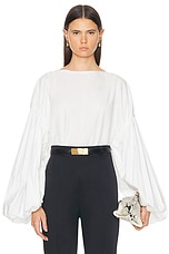 KHAITE Quico Top in White, view 1, click to view large image.