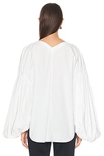 KHAITE Quico Top in White, view 3, click to view large image.