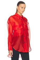 KHAITE Mahmet Top in Fire Red, view 2, click to view large image.