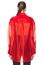 KHAITE Mahmet Top in Fire Red, view 3, click to view large image.