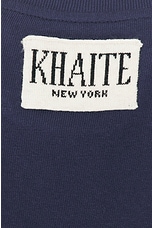 KHAITE Mae Short Sleeve Tee in Navy, view 5, click to view large image.