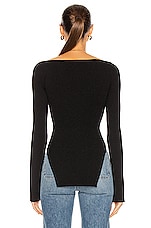 KHAITE Maddy Long Bustier Top in Black, view 4, click to view large image.