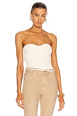 KHAITE Lucie Top in Cream, view 1, click to view large image.