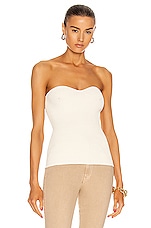 KHAITE Lucie Top in Cream, view 2, click to view large image.