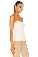 KHAITE Lucie Top in Cream, view 3, click to view large image.