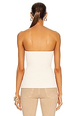 KHAITE Lucie Top in Cream, view 4, click to view large image.
