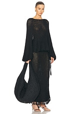 KHAITE Olivia Large Hobo Bag in Black, view 2, click to view large image.