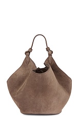 KHAITE Lotus Mini Bag in Toffee, view 3, click to view large image.